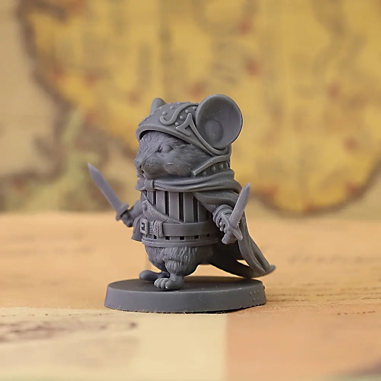 Adorable Mouse Warrior – Hand-Painted Resin Miniature for Board Games & Display Gamers Guild