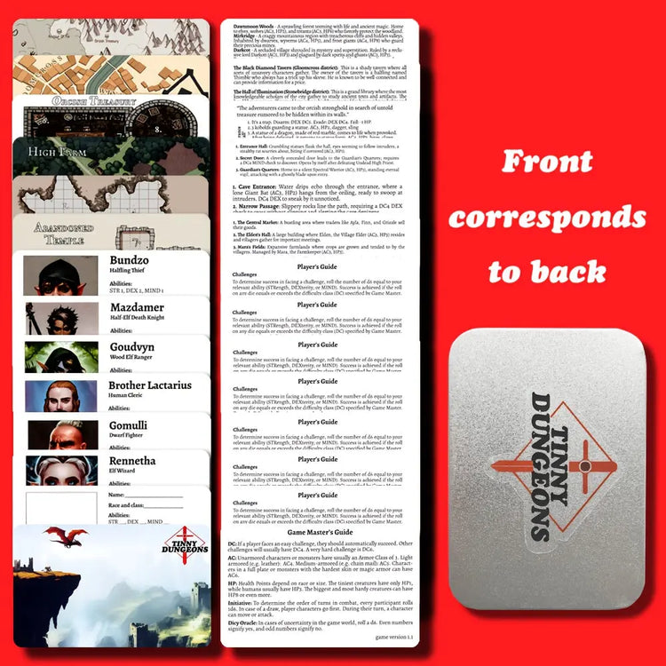 Pocket D&D Adventure Set — Portable Paper RPG Kit with Map | Minimalist Role Playing Game for Travel & Party Sessions Gamers Guild