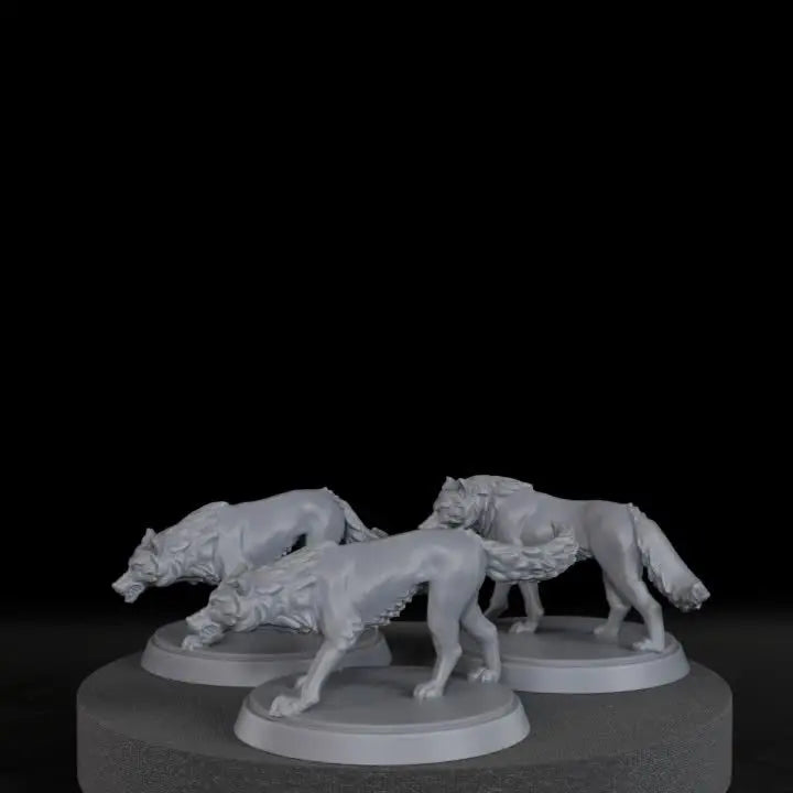 Wolf Pack Miniatures – Set of 3 Fierce Creatures for TTRPG Encounters Gamers Guild