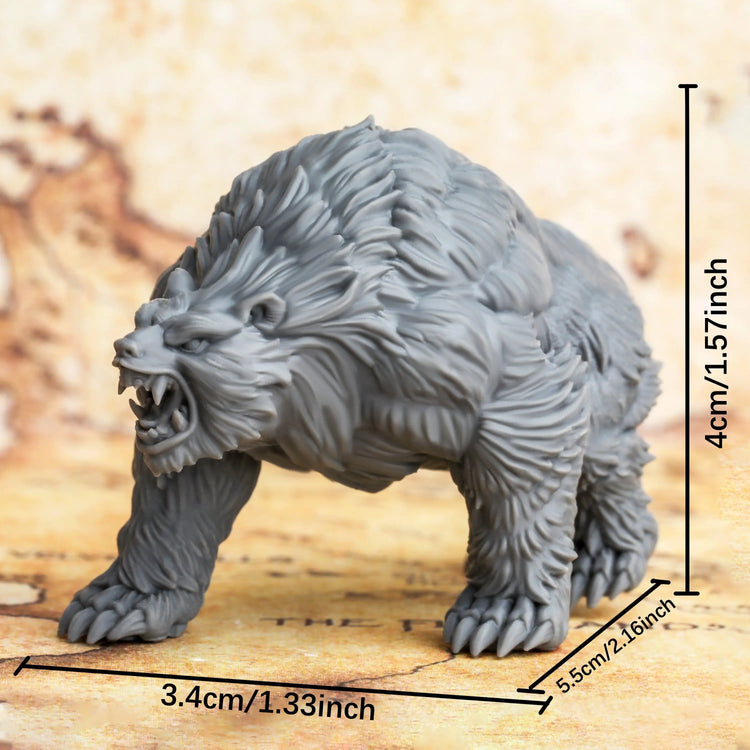 Bear Gauldurbjorn – Skadi’s Companion Miniature 3D Printed Resin Beast for Fantasy RPGs Gamers Guild