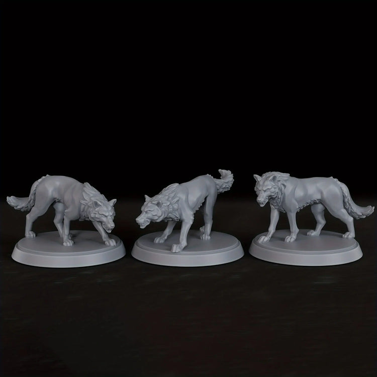 Wolf Pack Miniatures – Set of 3 Fierce Creatures for TTRPG Encounters Gamers Guild