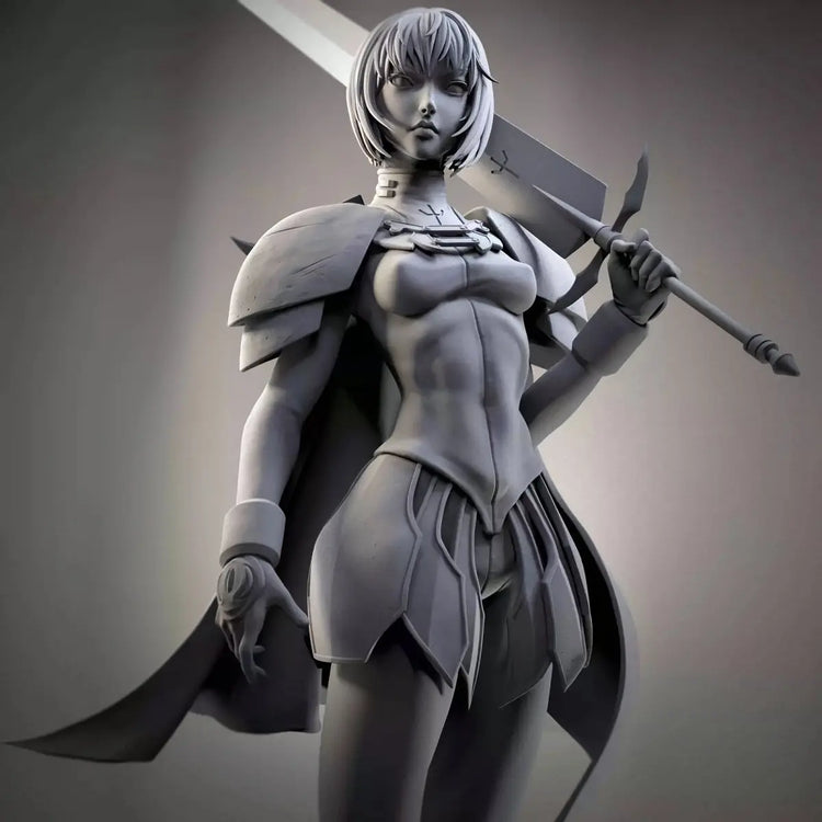 75mm Female Swordsman Miniature – ABS Resin Heroine for RPG & Display Gamers Guild