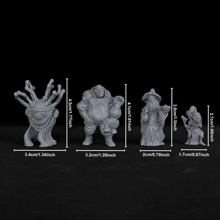 Black Market Folk Miniature Set – 4 Shadowy NPCs for 28mm Fantasy TTRPGs Gamers Guild