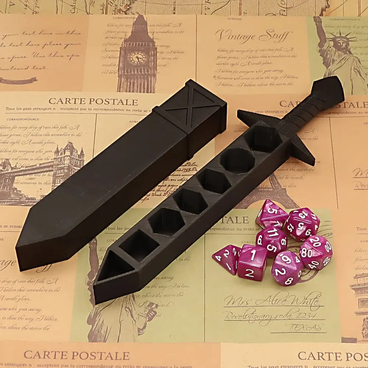 Anime-Inspired RPG Dice Sword Set – Tabletop Dice Storage Display for D&D & TTRPG Gamers Gamers Guild