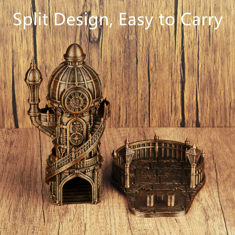 OMGLOBAL Octahedron Dice Tower – Hand-Painted 3D Printed Roller for D&D, Pathfinder & TTRPGs Gamers Guild