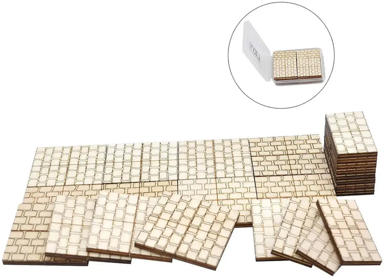 Dungeon Stone Square Floor Tiles – 24-Piece Modular Wooden Terrain Set 1" Grid for D&D & TTRPGs Gamers Guild