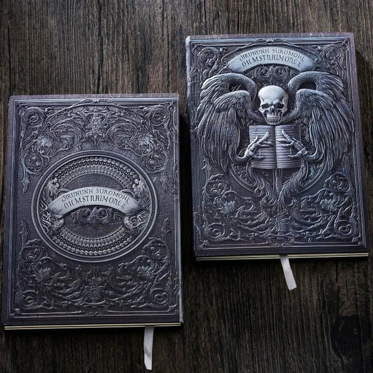 Death Angel Relief Notebook – 100 Sheets Leather Diary with 3D Embossed Cover, 8.5x5.7" Journal for Gift & Office Use Gamers Guild