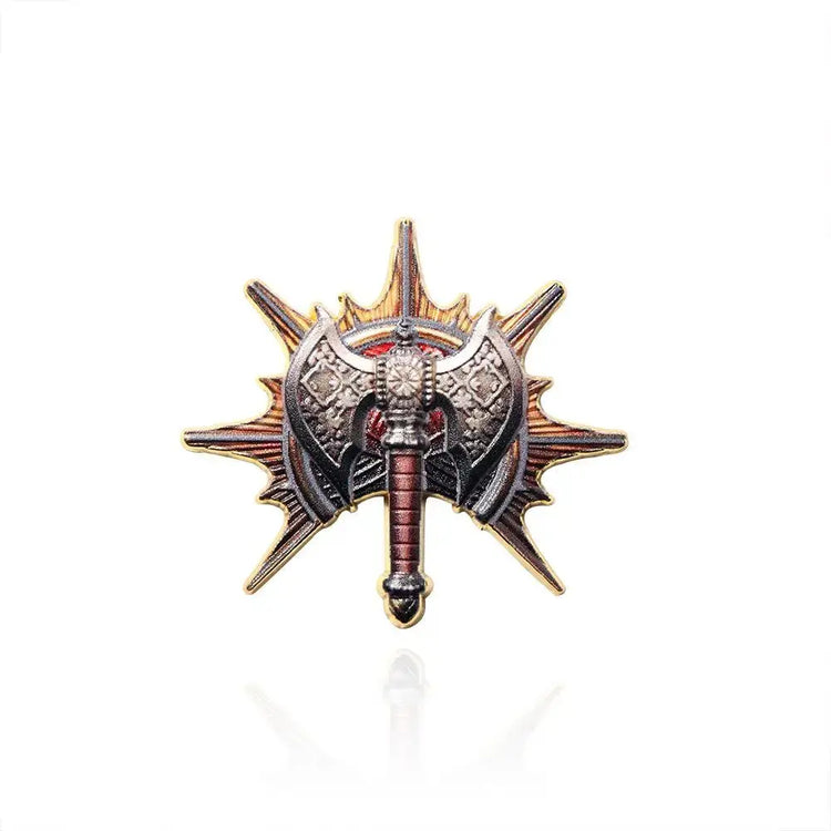 Baldur’s Gate 3 Cosplay Badge Pins – Unisex Metal Brooches for Barbarian, Fighter, Warlock & RPG Fans Gamers Guild