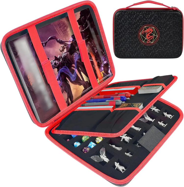DND Dice Tray & Storage Box – Dragon-Scale Travel Case for Polyhedral Dice, Miniatures & RPG Accessories Gamers Guild