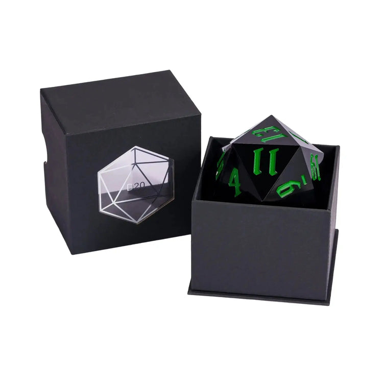 Crystal 55mm D20 Dice – Oversized Acrylic Polyhedral Die for D&D, RPGs & Party Games Transparent or Solid Color Gamers Guild
