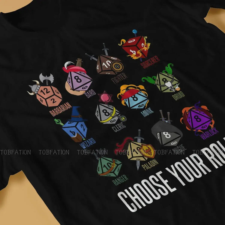 TOBFATION DnD Character Class Tee – Loose Fit Cotton Shirt for Casual Wear & RPG Fans Gamers Guild