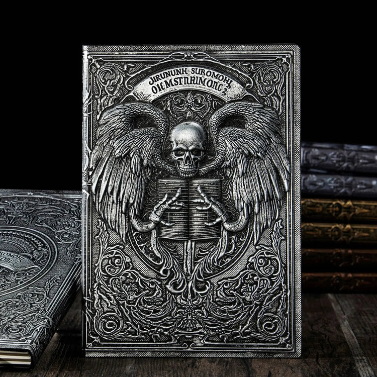 Death Angel Relief Notebook – 100 Sheets Leather Diary with 3D Embossed Cover, 8.5x5.7" Journal for Gift & Office Use Gamers Guild
