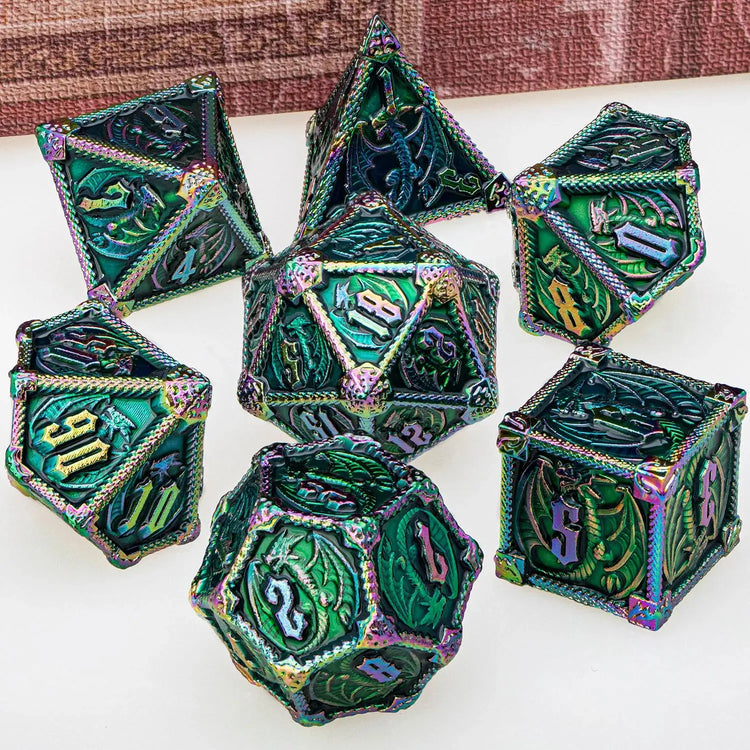 Metal DND Dice Set – Heavyweight Polyhedral Dice for Dungeons & Dragons & RPGs Gamers Guild