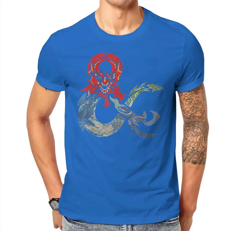 Dragon DND Men’s T-Shirt – Fantasy Graphic Tee | Casual Cotton O-Neck Top Gamers Guild