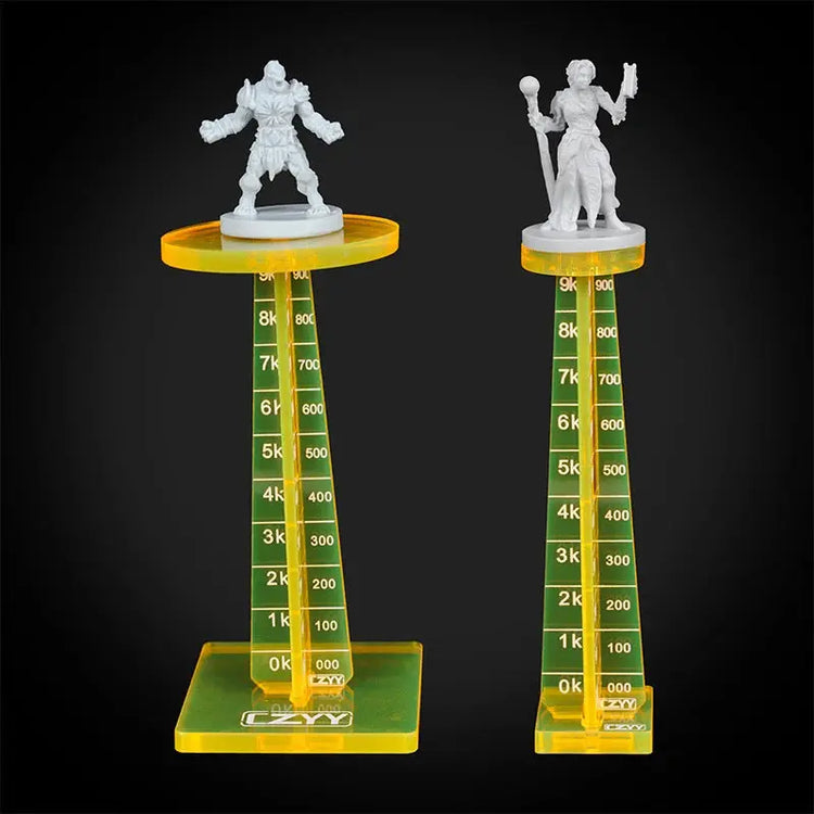 DND Flight Stand Set – 2-Piece Fluorescent Acrylic Combat Risers for Flying Miniatures Adjustable Height Platforms for RPGs Gamers Guild