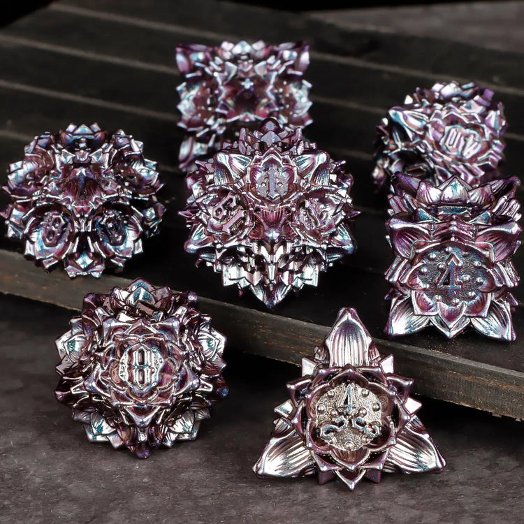 Metal Gear Polyhedral Dice Set – D20 & D6 RPG Dice for D&D, Trailblazer, Warhammer & Tabletop Games Gamers Guild