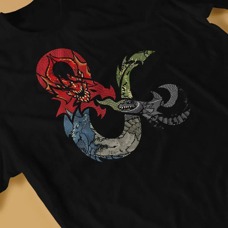 Dragon DND Men’s T-Shirt – Fantasy Graphic Tee | Casual Cotton O-Neck Top Gamers Guild