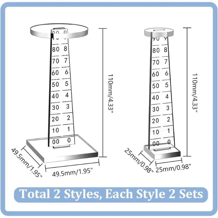 Clear Acrylic Flying Miniature Risers – 2-Piece Combat Stand Set for D&D & Tabletop RPGs Elevation Platforms for Flying Creatures Gamers Guild