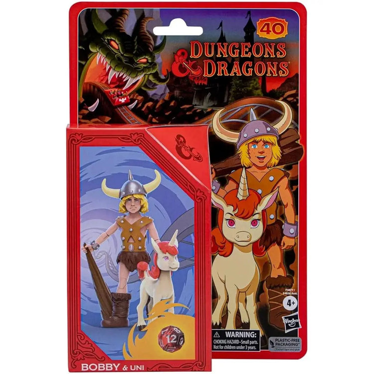 D&D Cartoon Classics Action Figures – Hank, Diana, Bobby & Uni 6-Inch Collectibles with Exclusive Dice by Hasbro Gamers Guild