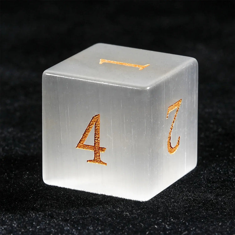 White Jade Pirate Dice Set Artisan-crafted Gamers Guild