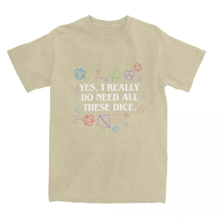 Dungeon & Dragon Dice T-Shirt – 100% Cotton RPG Tee for Men & Women | Tabletop Gaming Fashion Gamers Guild