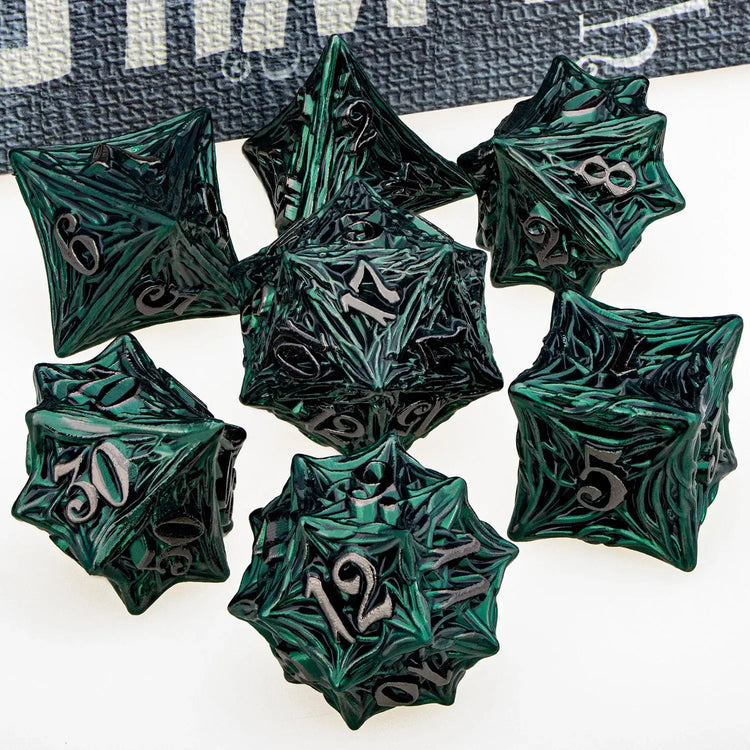 Tree Root Metal Dice Set – Red Polyhedral Dice for D&D, Pathfinder & RPGs Gamers Guild