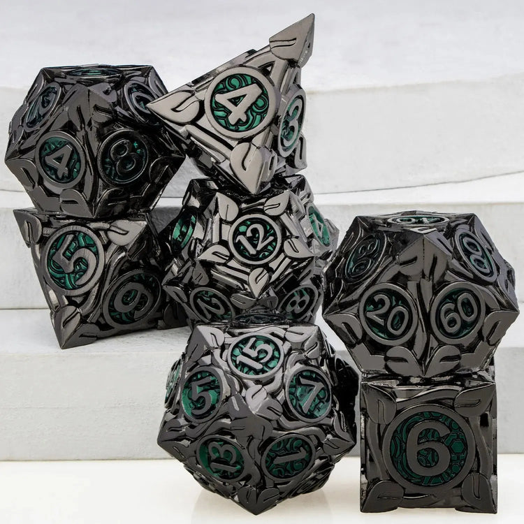 Tree Root Metal Dice Set – Red Polyhedral Dice for D&D, Pathfinder & RPGs Gamers Guild