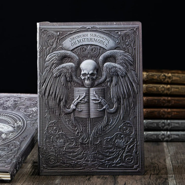 Death Angel Relief Notebook – 100 Sheets Leather Diary with 3D Embossed Cover, 8.5x5.7" Journal for Gift & Office Use Gamers Guild