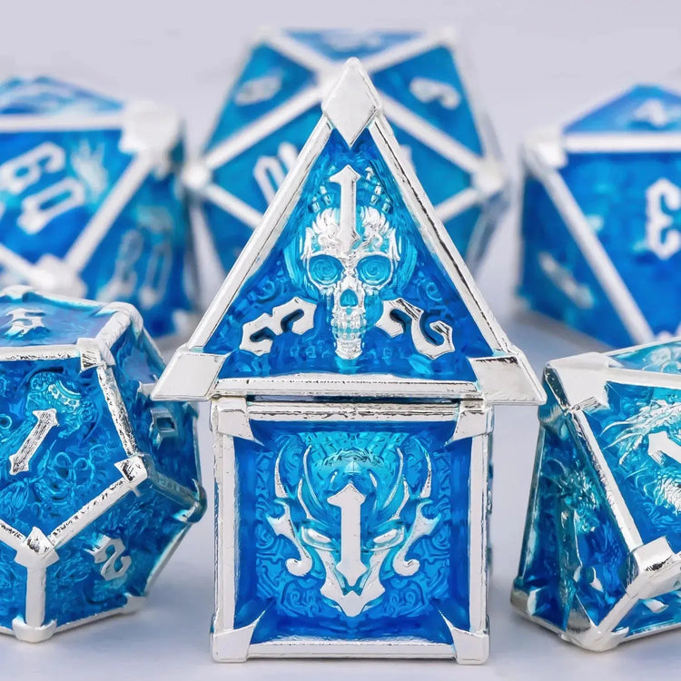 7-Piece Metal DND Dice Set – Weighted Polyhedral Dice for Dungeons & Dragons, RPG Games & Tabletop Adventures Gamers Guild