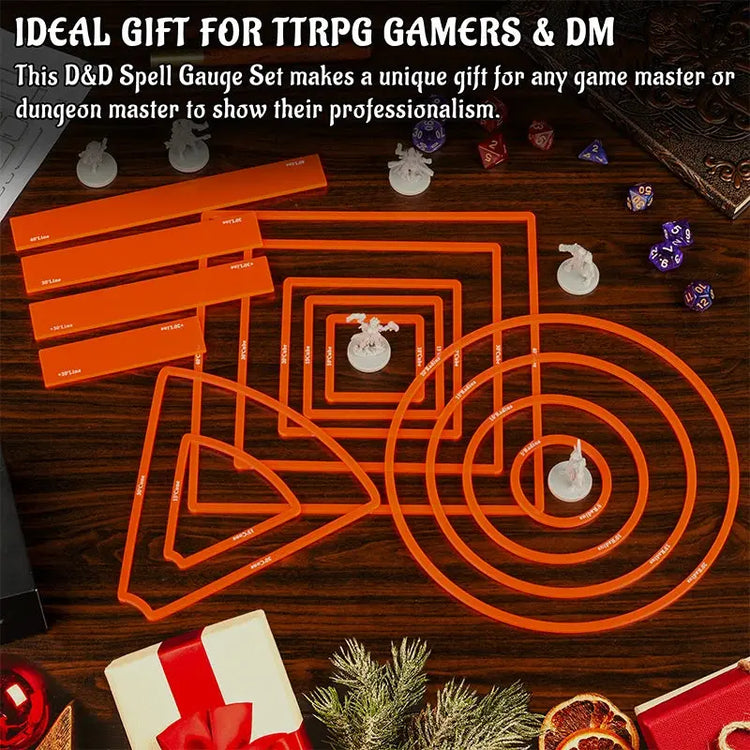 Area of Effect Spell Templates – 15-Piece Acrylic Set for D&D, Pathfinder & TTRPGs Includes Cube, Cone, Circle & Line Markers Gamers Guild
