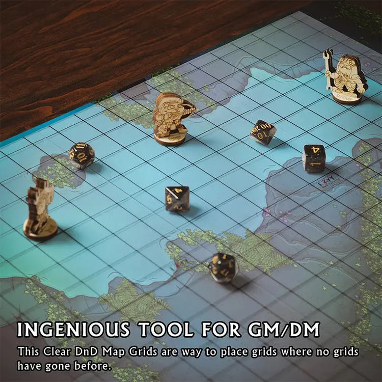 CZYY Acrylic Game Mat – 1" Square Grid Overlay (8"x11") for D&D, Pathfinder & TTRPGs Gamers Guild