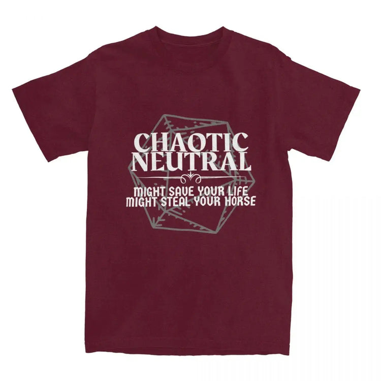 Chaotic Neutral Might Save Your Life T-Shirt – Funny DND Graphic Tee for Men & Women | Cotton RPG Top Gamers Guild