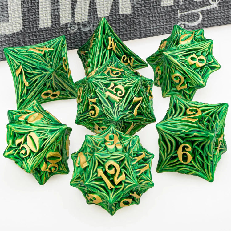 Tree Root Metal Dice Set – Red Polyhedral Dice for D&D, Pathfinder & RPGs Gamers Guild