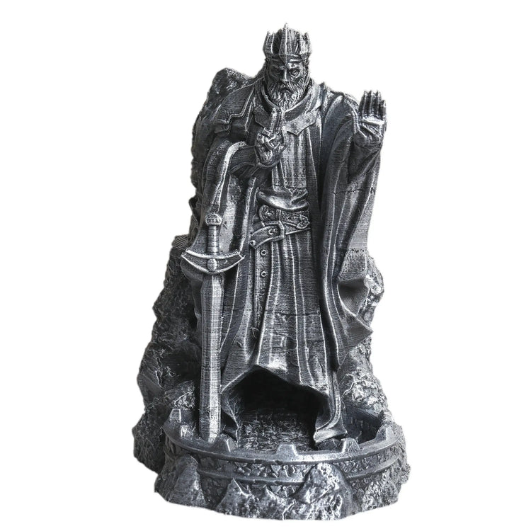 Retro Hand-Painted Dice Tower & Tray – 3D Printed “Statue of the Gods” Roller for D&D, Pathfinder & RPG Gamers Guild