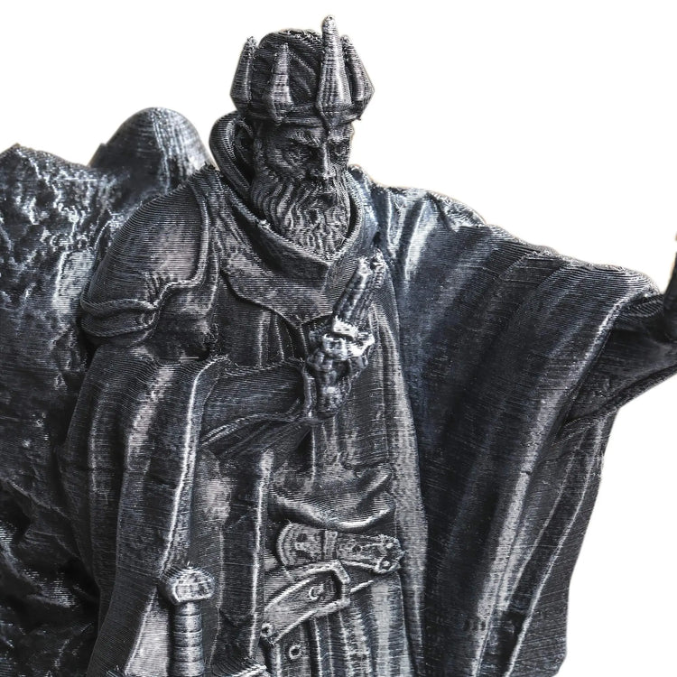 Retro Hand-Painted Dice Tower & Tray – 3D Printed “Statue of the Gods” Roller for D&D, Pathfinder & RPG Gamers Guild
