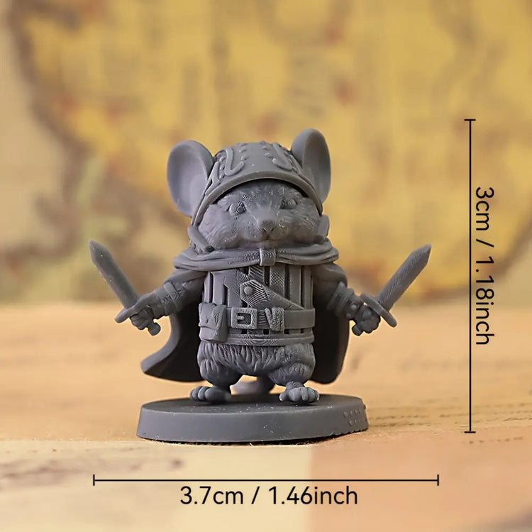 Adorable Mouse Warrior – Hand-Painted Resin Miniature for Board Games & Display Gamers Guild
