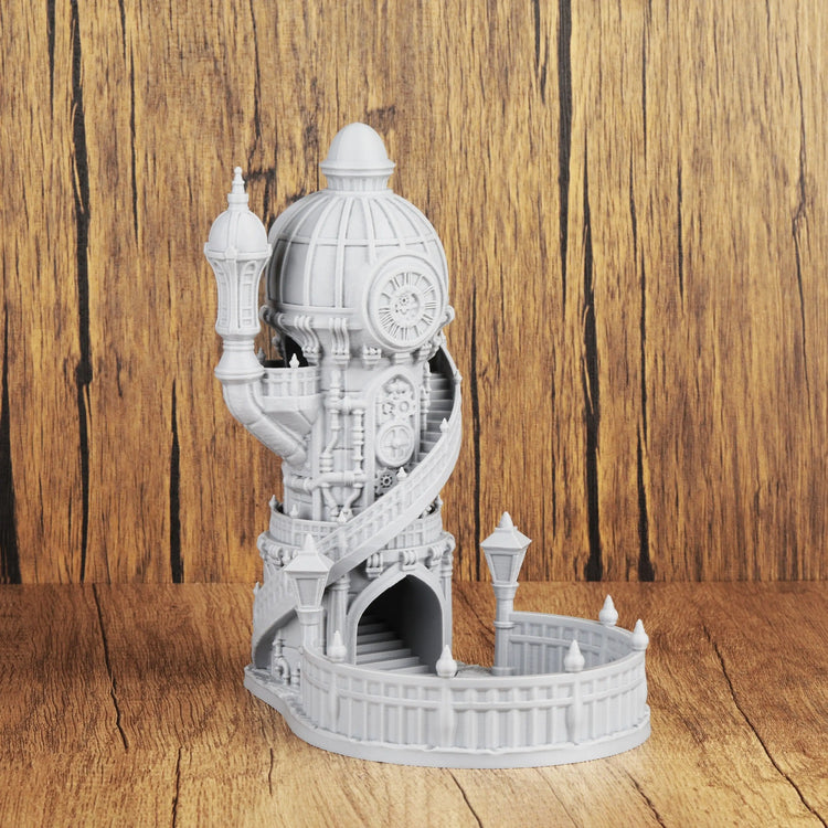 OMGLOBAL Octahedron Dice Tower – Hand-Painted 3D Printed Roller for D&D, Pathfinder & TTRPGs Gamers Guild