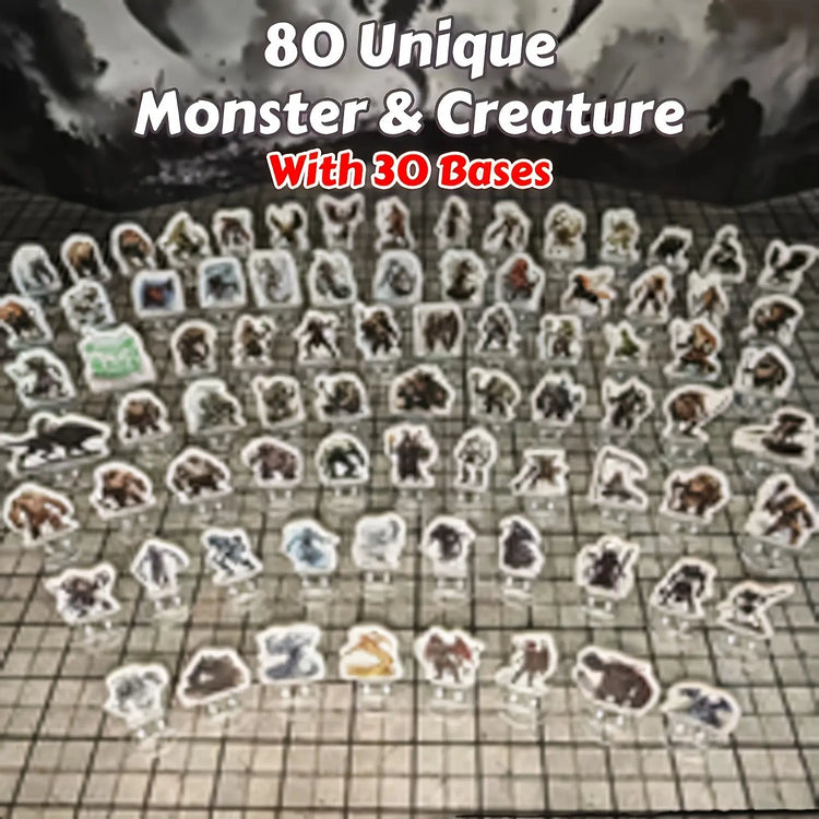 2D DND Miniatures Set Hard Cardboard Standee Heroes Gamers Guild