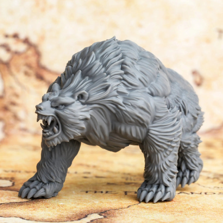 Bear Gauldurbjorn – Skadi’s Companion Miniature 3D Printed Resin Beast for Fantasy RPGs Gamers Guild