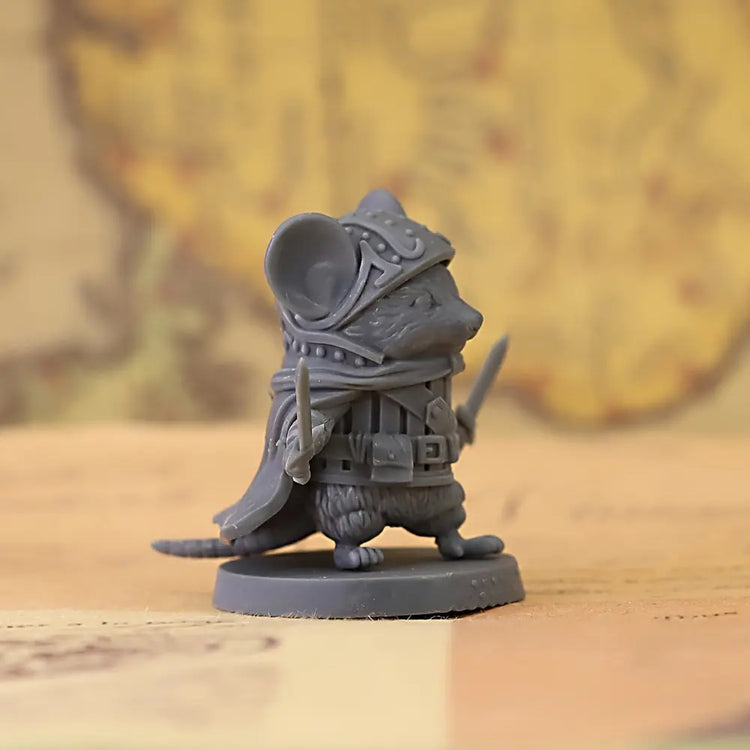 Adorable Mouse Warrior – Hand-Painted Resin Miniature for Board Games & Display Gamers Guild