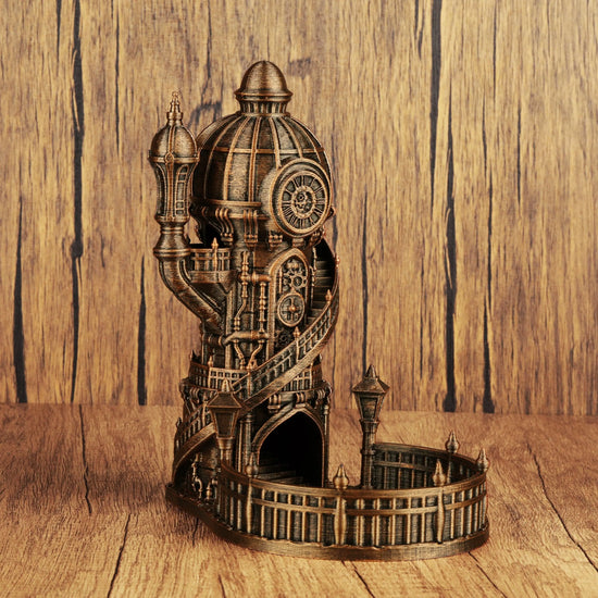 OMGLOBAL Octahedron Dice Tower – Hand-Painted 3D Printed Roller for D&D, Pathfinder & TTRPGs Gamers Guild