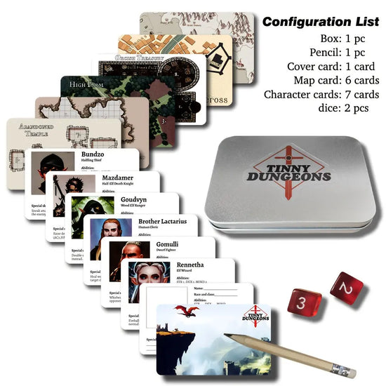 Pocket D&D Adventure Set — Portable Paper RPG Kit with Map | Minimalist Role Playing Game for Travel & Party Sessions Gamers Guild