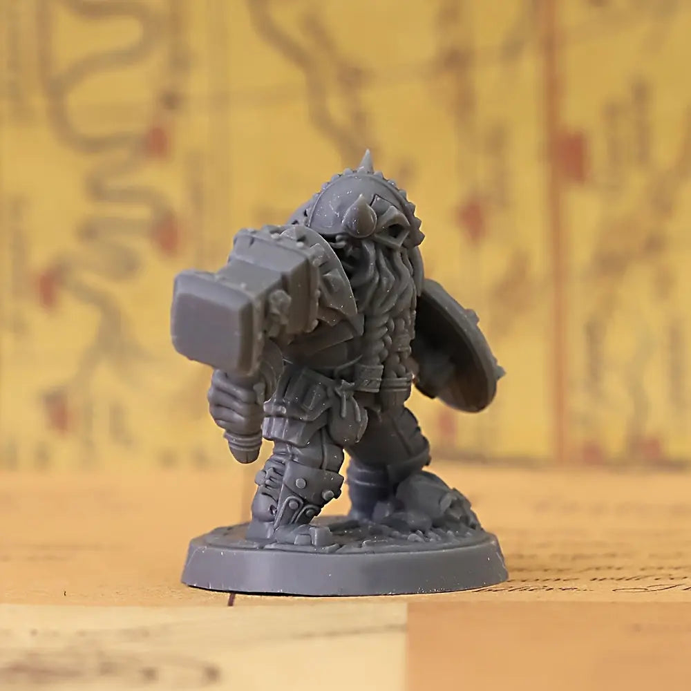 Dwarf Heritage Defense Miniature – 3D Printed Axe & Shield Warrior for TTRPGs Gamers Guild
