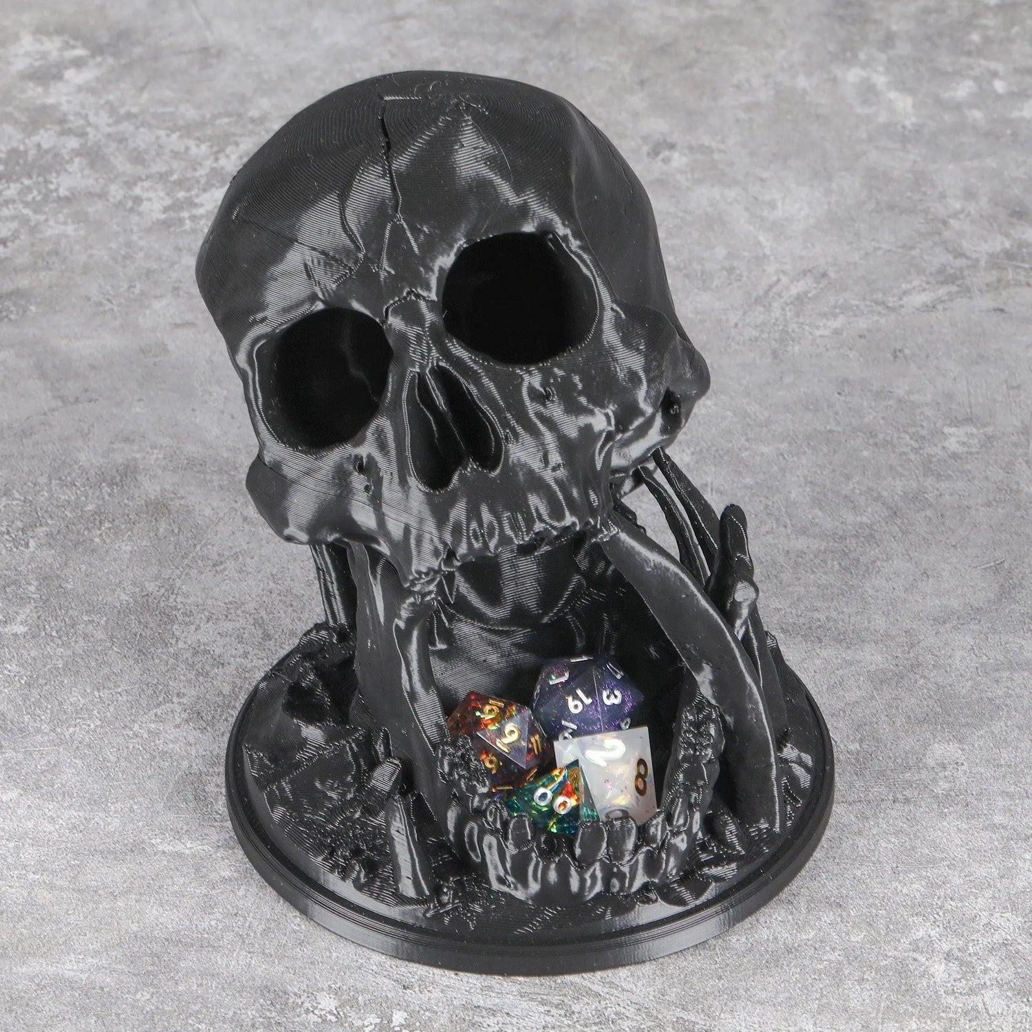 Gothic Skull Dice Tower with Tray – 3D Printed Dice Roller for D&D, Pathfinder & RPG Tabletop Games Gamers Guild