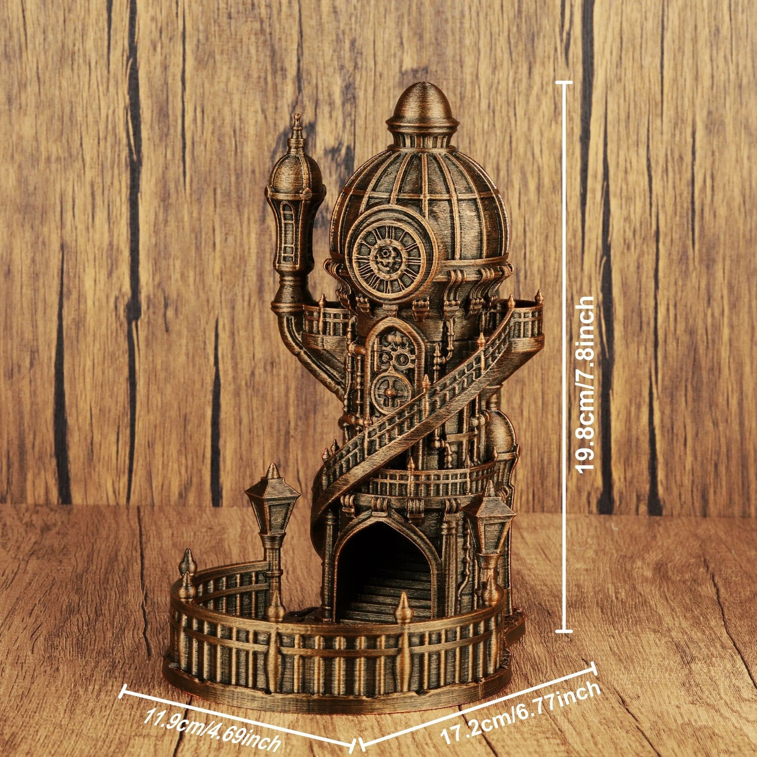 OMGLOBAL Octahedron Dice Tower – Hand-Painted 3D Printed Roller for D&D, Pathfinder & TTRPGs Gamers Guild