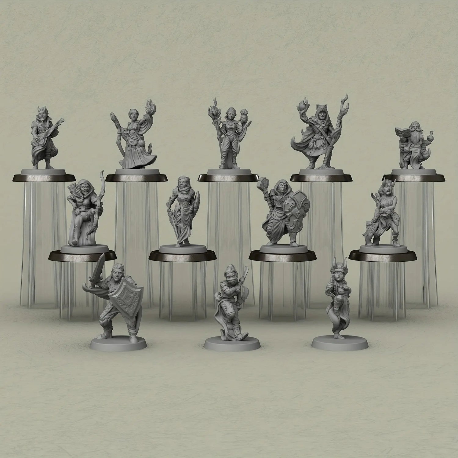 12pcs D&D NPC Miniature Set – Fantasy Townfolk & Terrain for TTRPGs Gamers Guild