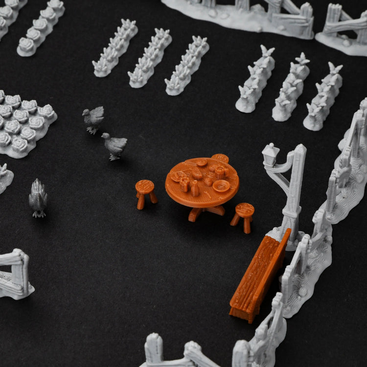 Farm Terrain Miniatures Set – 28mm–32mm Rural Accessories for Fantasy Tabletop RPGs Gamers Guild