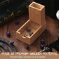 Foldable Bamboo Dice Tower – Portable Wooden Rolling Tower & Storage Box for RPGs, Board Games & Gatherings Gamers Guild