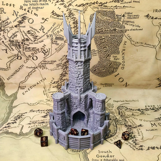 Dark Tower Dice Tower – 3D Printed Gothic Roller & Desktop Ornament for D&D, Pathfinder & RPGs Gamers Guild