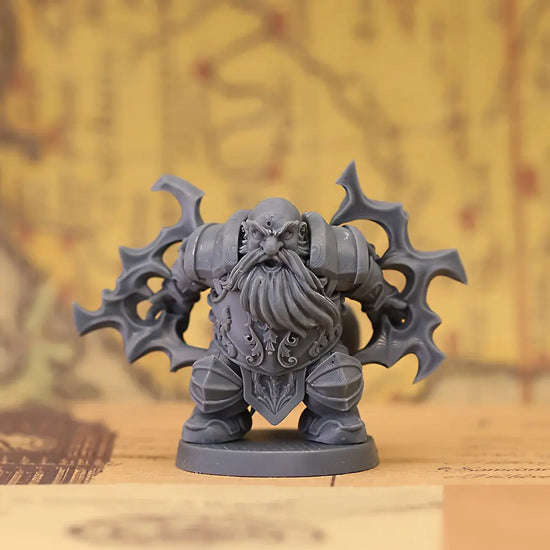 Barbed-Wound Dwarf Miniature – 3D Printed ABS Hero for TTRPG Combat Gamers Guild
